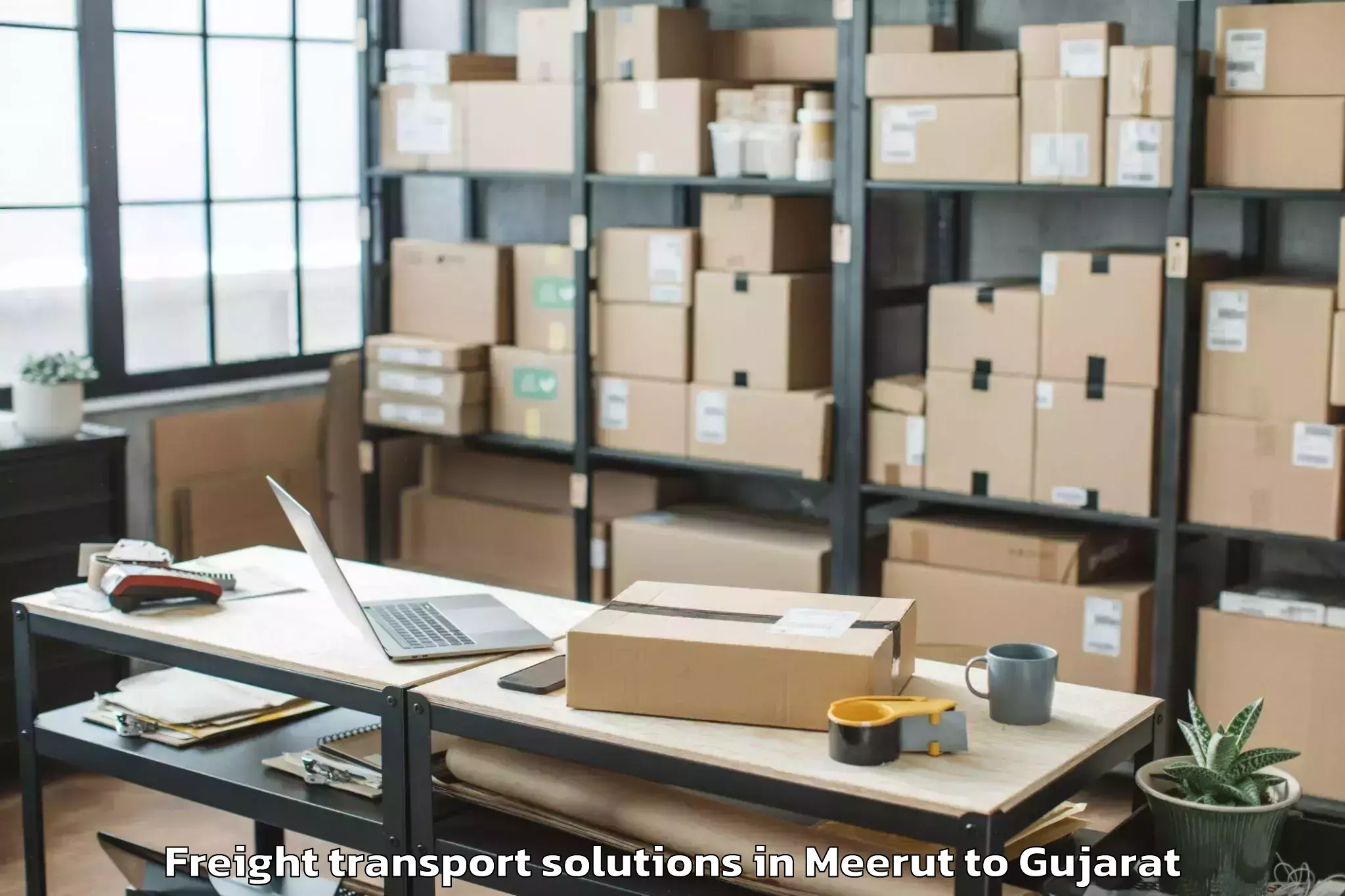 Affordable Meerut to Jasdan Freight Transport Solutions